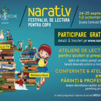Incep inscrierile la NARATIV - festivalul pentru copii  care promoveaza cititul de placere!